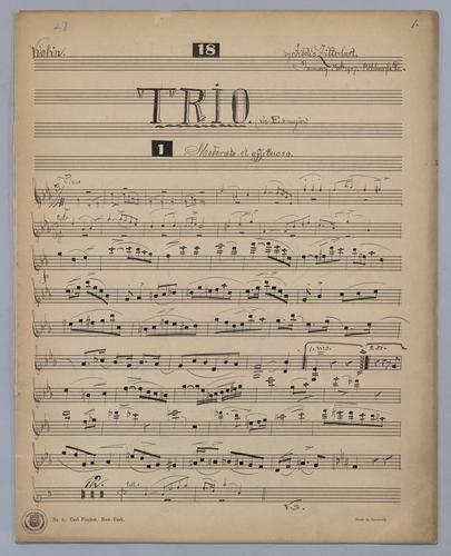 Trio : [no.] 18 - Parts: Violin,