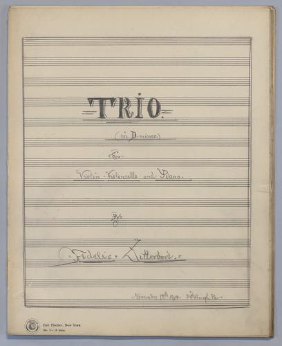 Trio: [no.] 27: for Violin, Violoncello and Piano in D Minor - Score (handwritten),