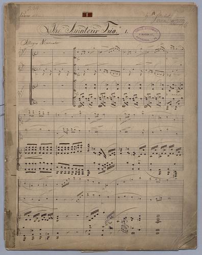 The Amateur Trio : [no.] 1 - Score,