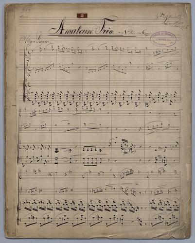Amateure Trio No. 2 - Score,