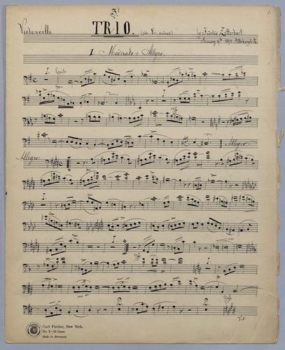 Trio : [no.] 3 - Parts: Violoncello,