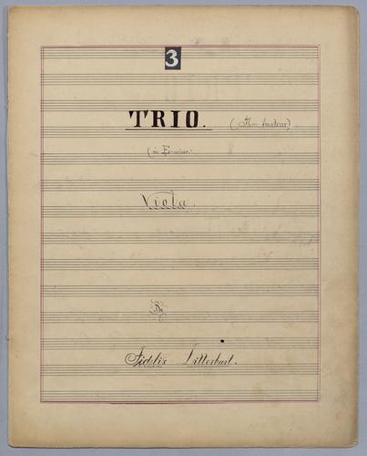Trio : [no.] 3 - Parts: Viola,