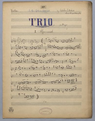 Trio : [no.] 17 - Parts: Violin,
