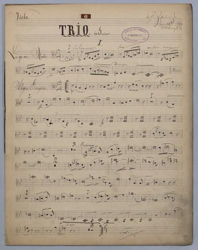 Trio : [no.] 6 - Parts: Viola,