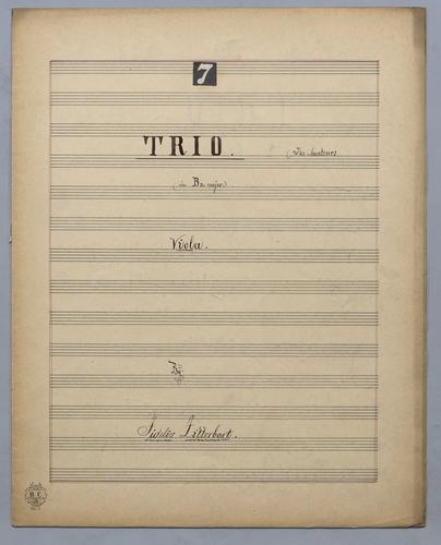 Trio : [no.] 7 - Parts: Viola,