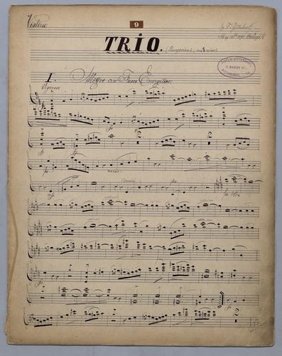 Trio : [no.] 9 - Parts: Violin,