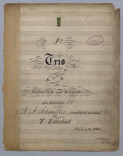 1stes Trio - Parts: Violino,