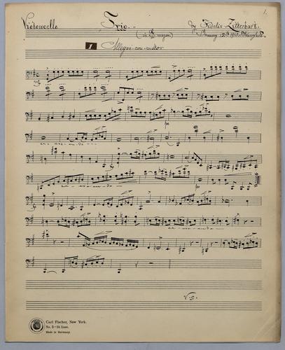 3tes Trio - Parts: Violoncello,