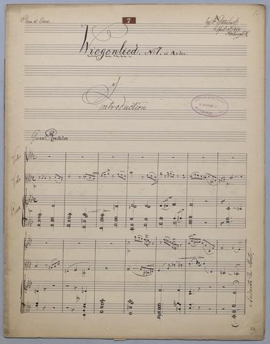 Wiegenlieder # 7 - Score,