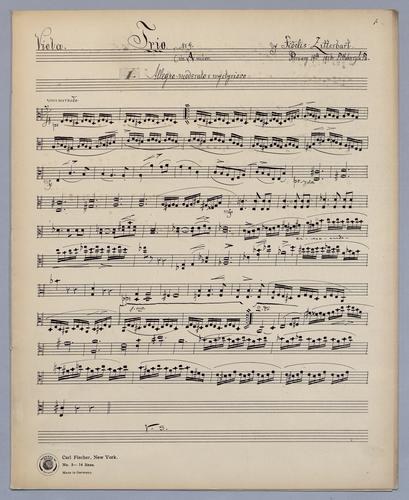 9tes Trio - Parts: Viola,