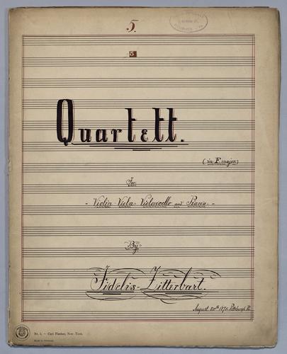 Quartett : [no.] 5 - Parts: Piano,