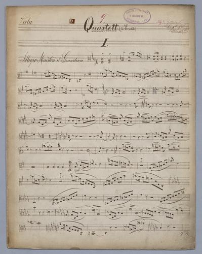 Quartett : [no.] 9 - Parts: Viola,