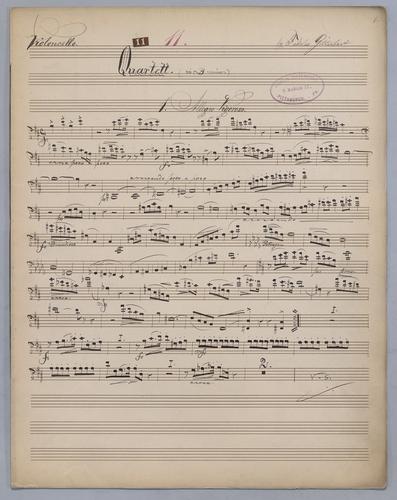 Quartett : No. 11 - Parts: Violoncello,
