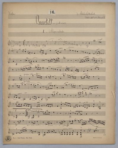 Quartett : [no.] 16 - Violin,