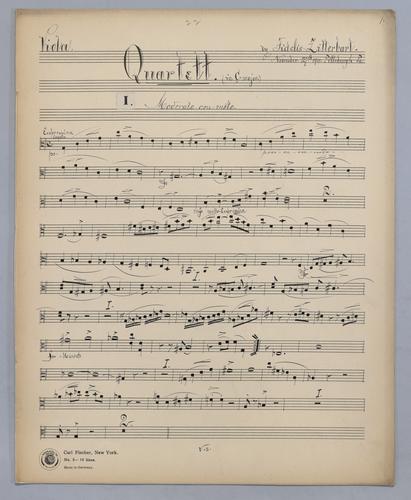 Quartett : [no.] 22 - Parts: Viola,