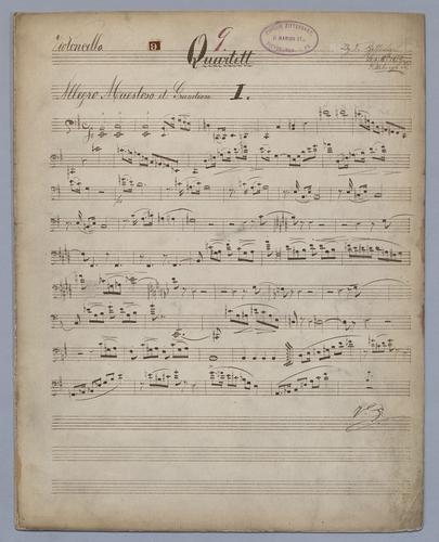 Quartett : [no.] 9 - Parts: Violoncello,