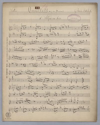 Quartett : [no.] 14 - Parts: Violin