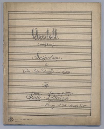Quartett : [no.] 21 for Violin, Viola, Violoncello and Piano in E-Flat Major, Greifenstein,
