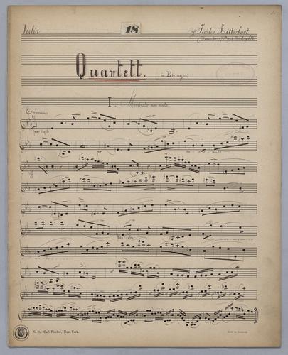 Quartett : [no.] 18 - Parts: Violin,