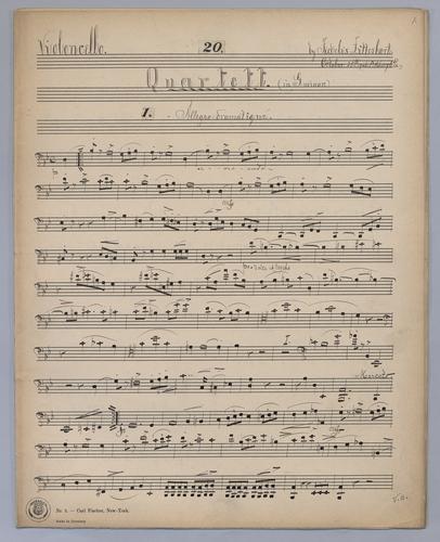 Quartett : [no.] 20 - Parts: Violoncello,