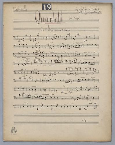 Quartett : [no.] 19 - Parts: Violoncello,