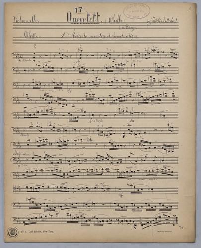 Quartett : [no.] 17 - Parts: Violoncello,