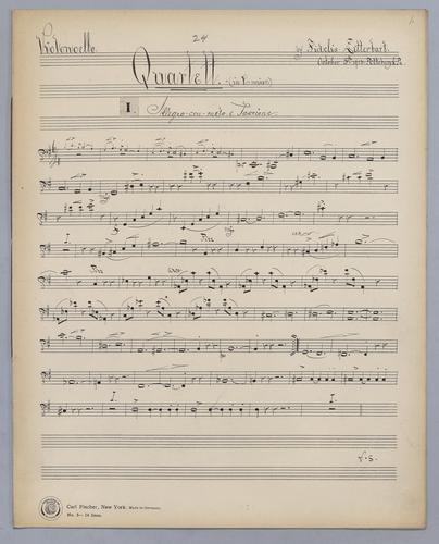 Quartett : [no.] 24 - Parts: Violoncello,