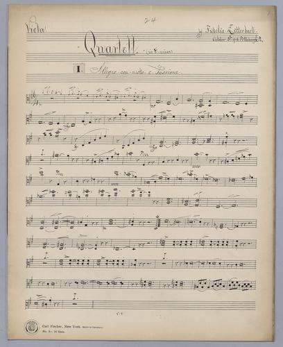 Quartett : [no.] 24 - Parts: Viola,