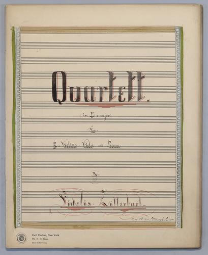 Quartett for 2 Violins, Viola and Piano - Score,