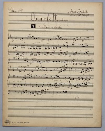 Quartett for 2 Violins, Viola and Piano - Parts: Violin 2,