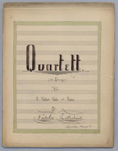 Quartett for 2 Violins, Viola and Piano - Score,