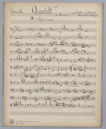 Quartett : [no.] 25 - Parts: Violoncello,