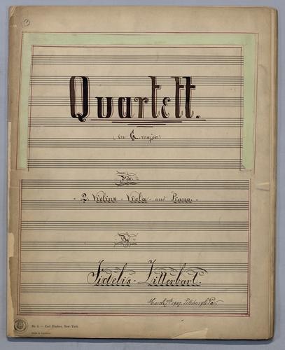 Quartett for 2 Violins, Viola and Piano - Score,
