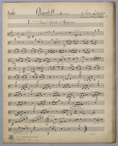 Quartett for 2 Violins, Viola and Piano - Parts: Viola,