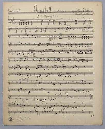 Quartett for 2 Violins, Viola and Piano - Parts: Violin 2,
