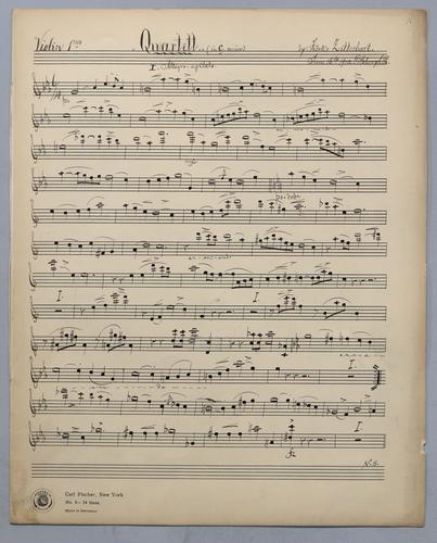 Quartett for 2 Violins, Viola and Piano - Parts: Violin 1,