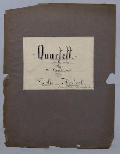 Quartett for 4 Violins in G Minor - Score,
