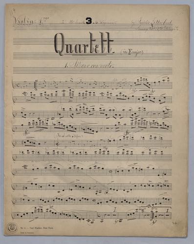 Quartett : [no.] 3 - Parts: Violin 1,
