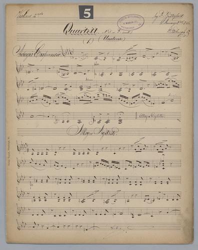 Quartett : No. 5 - Parts: Violine 2,