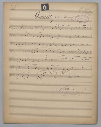 Quartett : No. 6 - Parts: Viola,
