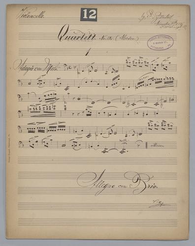 Quartett : No. 12 - Violoncello,