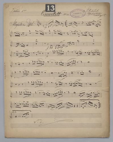 Quartett : No. 13 - Parts: Violine 1,