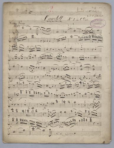 Quartett : No. 2 - Parts: Violino Primo,