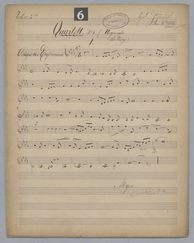 Quartett : No. 6 - Parts: Violine 2,