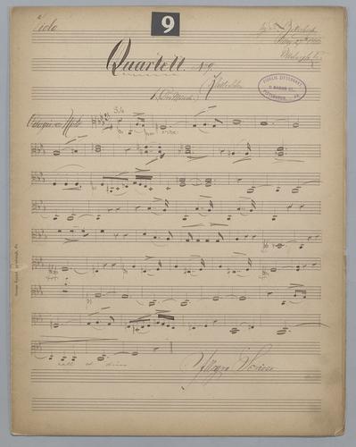 Quartett : no. 9 - Parts: Viola,