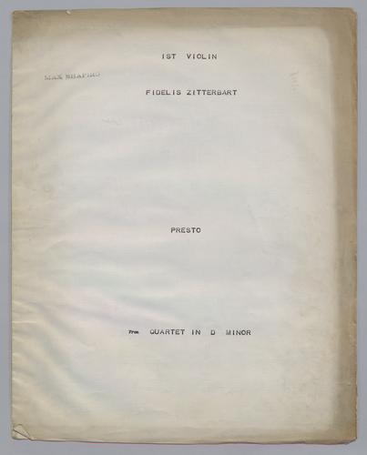 Presto : from D Minor Quartette - Parts: Violin 1