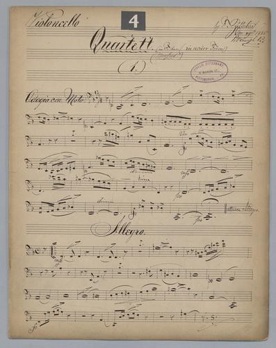 Quartett : No. 4 - Parts: Violoncello,