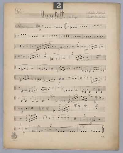 Quartett : [no.] 2 - Parts: Viola,