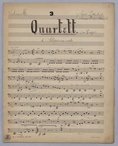 Quartett : [no.] 3 - Parts: Violoncello,
