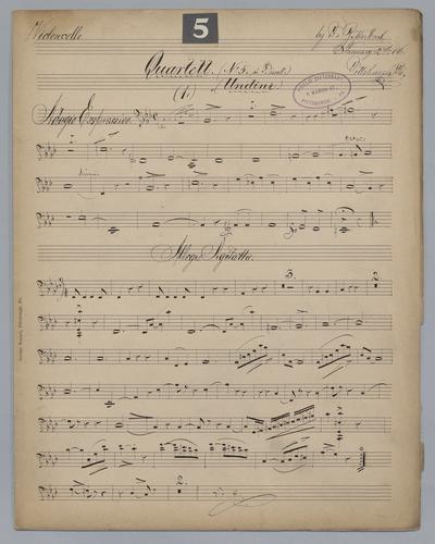 Quartett : No. 5 - Parts: Violoncello,